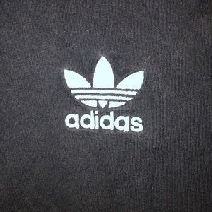 Black with white stripes adidas t-shirt